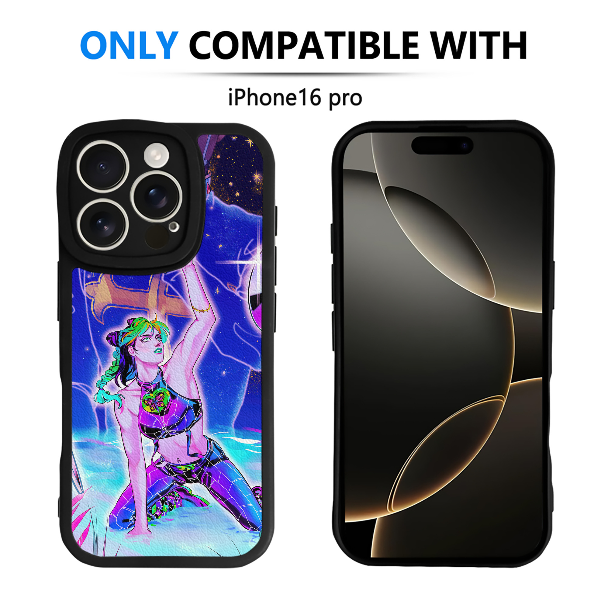 （画像用） ジョジョの奇妙な冒険 JoJo's Bizarre Adventure 【iPhone 16シリーズ対応】シリコンスマホケース（レザー調） 材質：シリコン